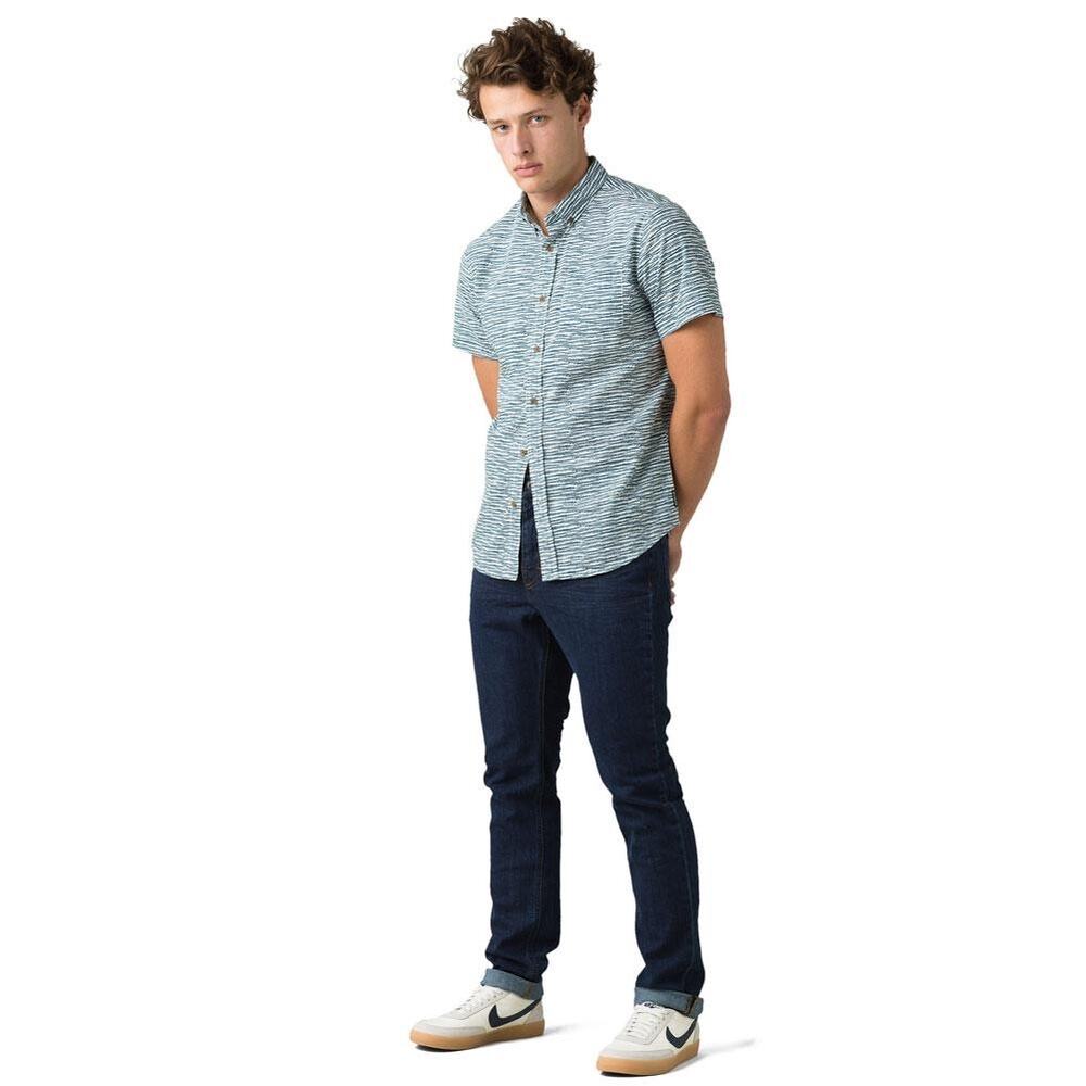 NWT prAna Zuckerfield Organic Cotton Short Sleeve Button Up Slim Fit M Gorpcore